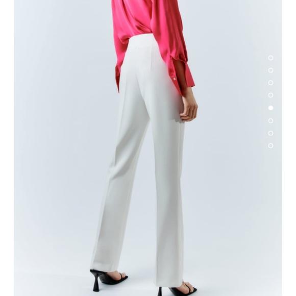 NWT ZARA FLARED HIGH WAISTED PANTS M - Picture 5 of 10